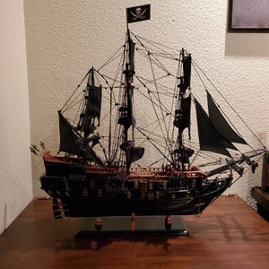 Black Pearl Model Ship Pirates of the Caribbean model ship Jack Sparrow ship Wooden Model Ship Size 24 or 32 image 4