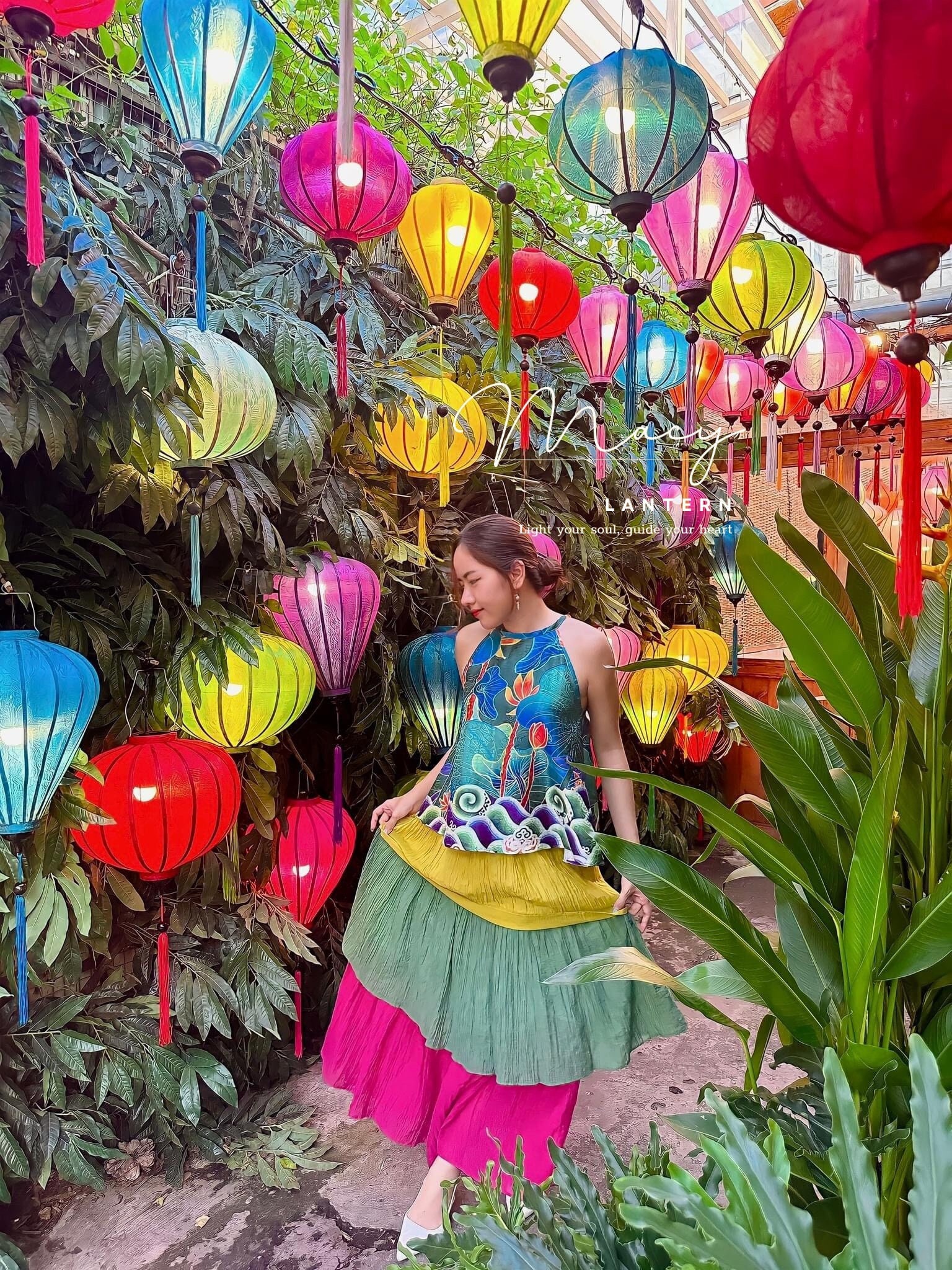 Hoi An Silk Lanterns: Set of 20pcs, size 55cm, Bamboo Vietnamese Hanging Lanterns
