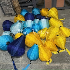 Set 30pcs Hoi An Bamboo Silk Lanterns: Wedding & Restaurant Decor, mix sizes