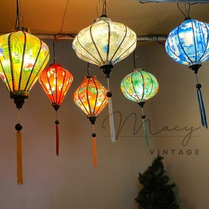 Set 6 waterproof lanterns 35cm - Outdoor lanterns - Lanterns for garden - Mix shape and color - Restaurant lanterns - Wedding lantern