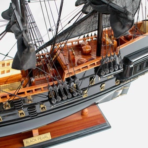 Black Pearl Model Ship Pirates of the Caribbean model ship Jack Sparrow ship Wooden Model Ship Size 24 or 32 image 9