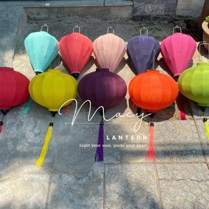Set of 10 Colorful Bamboo Lanterns: Wedding & Garden Decor (47cm)