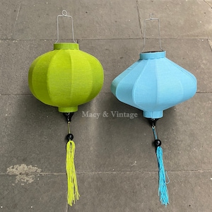 Set of 2 Hoi An Silk Lanterns (35cm): Customizable Wedding Decor