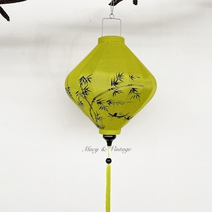 Hoi An bamboo lantern 47cm - hand painting with bamboo patterns