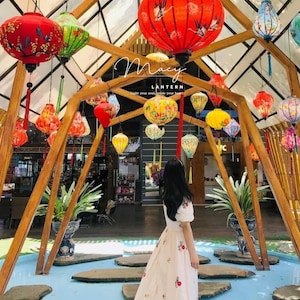 20pcs Hoi An Bamboo lantern 47cm - Waterproof lantern - Lanterns for wedding - Outdoor lanterns - Garden lantern - Lantern for tent