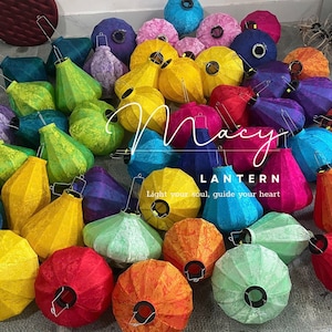Set 50 Hoi An bamboo lantern 40cm - Mix shape and color - Wedding decoration - Lantern for restaurant - Lantern for garden