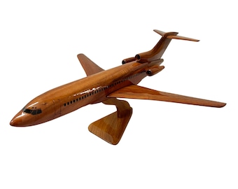 Boeing B727 - 16"x16"x7"- Wooden handmade airplane Gift for pilot - Gift for airplane lovers