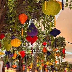 200pcs Hoi An Bamboo Silk Lanterns: Wedding & Event Decor, Mix sizes