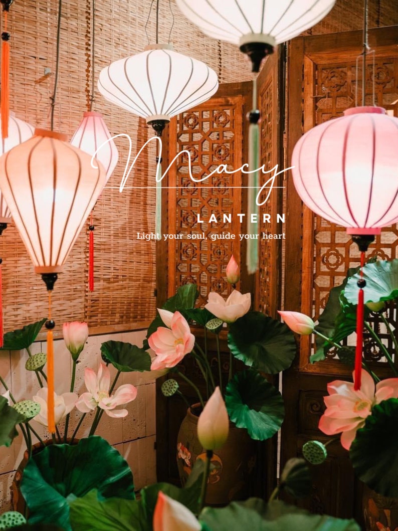 4pcs bamboo lanterns 35cm Mix pastel color tone and mix shape Lantenr for restaurant Lantern for home decorate Lantern for wedding image 3