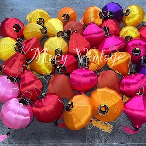 Set of 40 Fabric Wedding Lanterns: Solid Color Party Decor