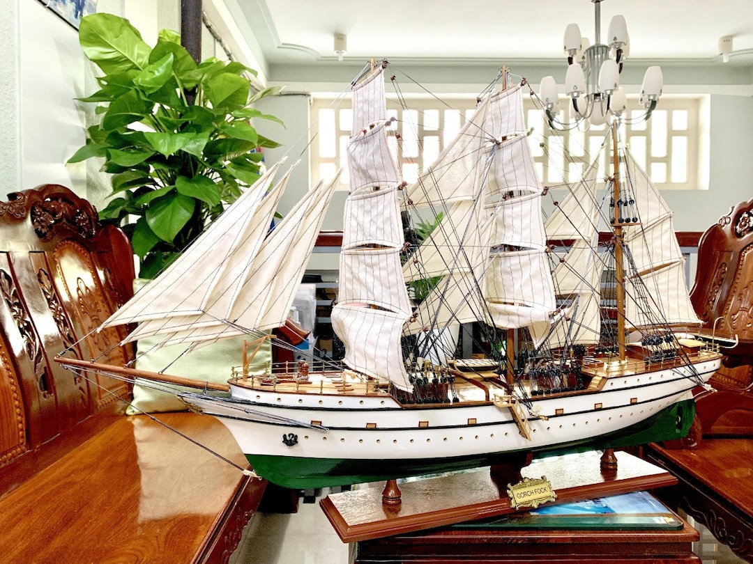 Gorch Fock Model Ship Sailing Ship Gorch Fock German Navy Wooden Model ...