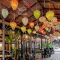 Hoi An Waterproof lantern , floral pattern, size 35cm - Home lamps, patio decoration, outdoor using product logo