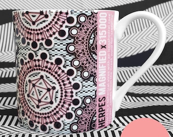 Herpes Virus Fine Bone China Mug