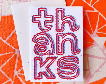Thanks Typographical Greeting Card