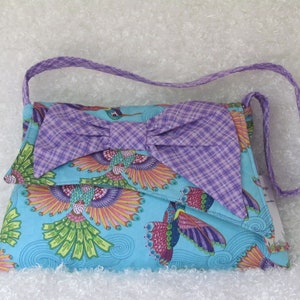 Hummingbird Top Handle  Cross-Body Clutch Purse