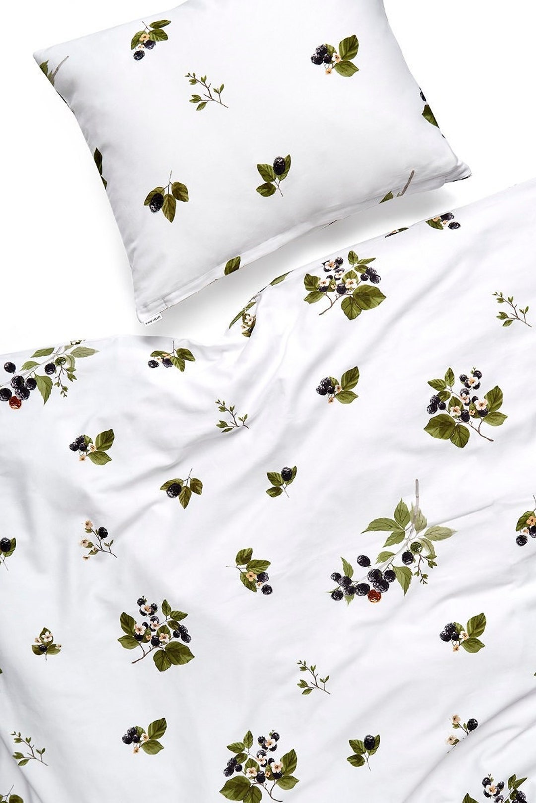 Berries Duvet Cover, Quilt Cover With Fruits Print, Cotton Bedding Set