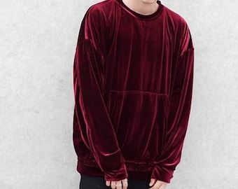 VELVET Exclusive All Black Sweatshirt - Double Red