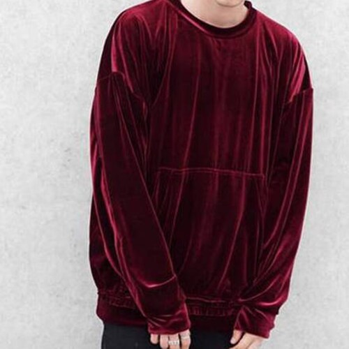 Premium Sily Velour Velvet Dark Black 