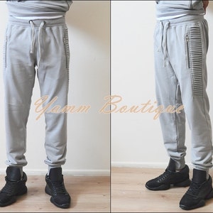 Men's Low Drop Crotch Sides Quilted Sweatpant Tactical - Etsy