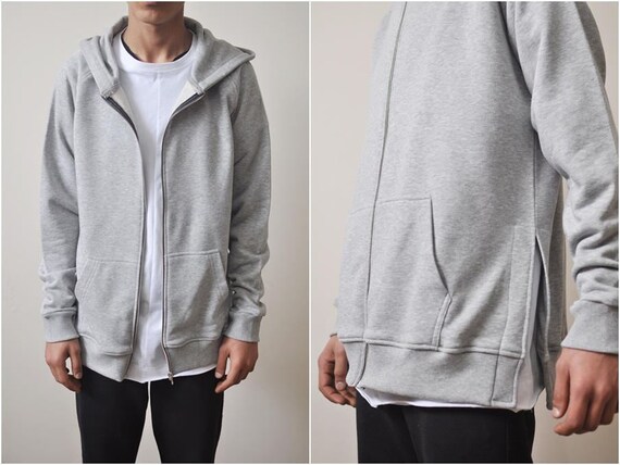 Long slim hoodie sale