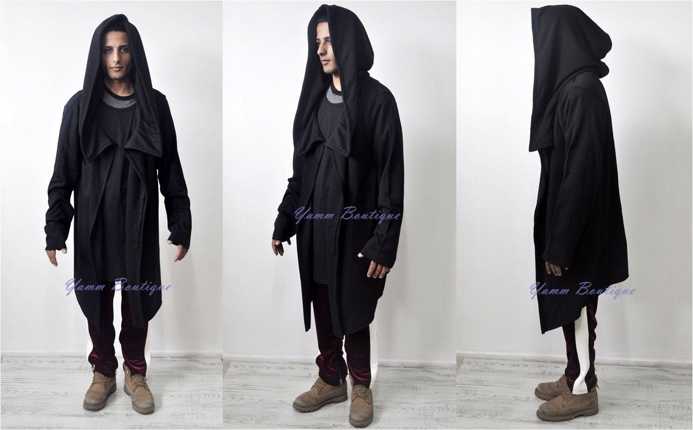 Mens Oversized Hooded Cardigan Oversized Cardigan With Hood Rick