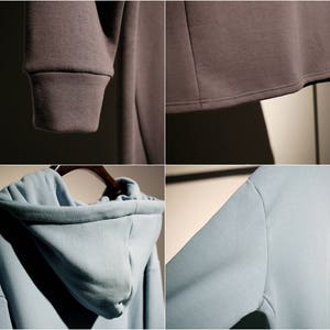 Side Slit Striped Oversized Hoodie main image 0