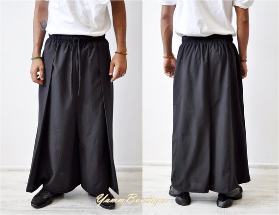 Japanese wide 2025 leg pants mens