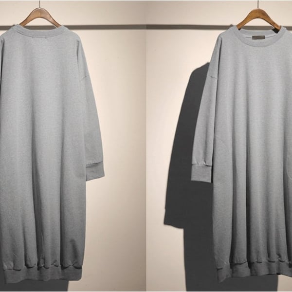 Women Longline Asymmetrics Cuts Overlong Oversized Long Dress Pullover / Knee Below - Maxi Dress Sweatshirt Hoodie