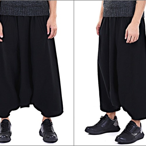 Mens Sarrouel Japanese Wide Leg Tough Cotton Trouser / Yoga - Etsy