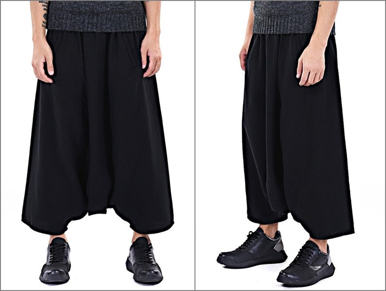 Sarrouel Japanese Wide Leg Stretch Cotton Trouser Yoga Pant Unisex Sarouel Harem