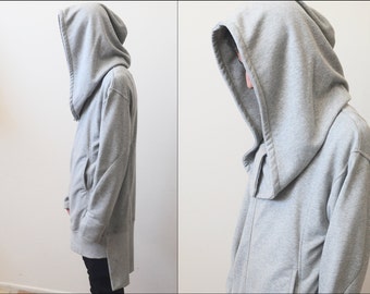 Large hood hoodie mens sale