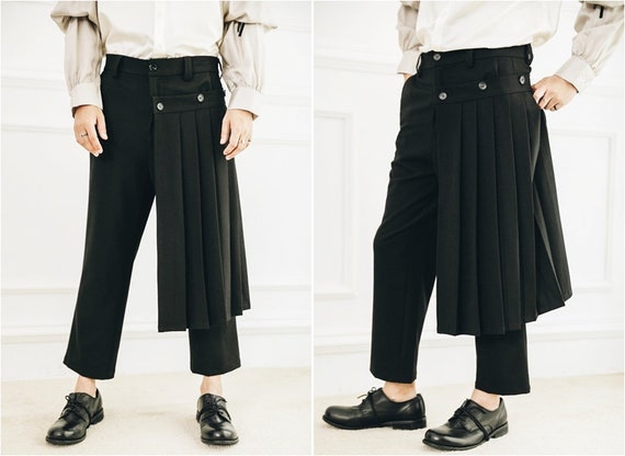 Pleated skirt hotsell pants