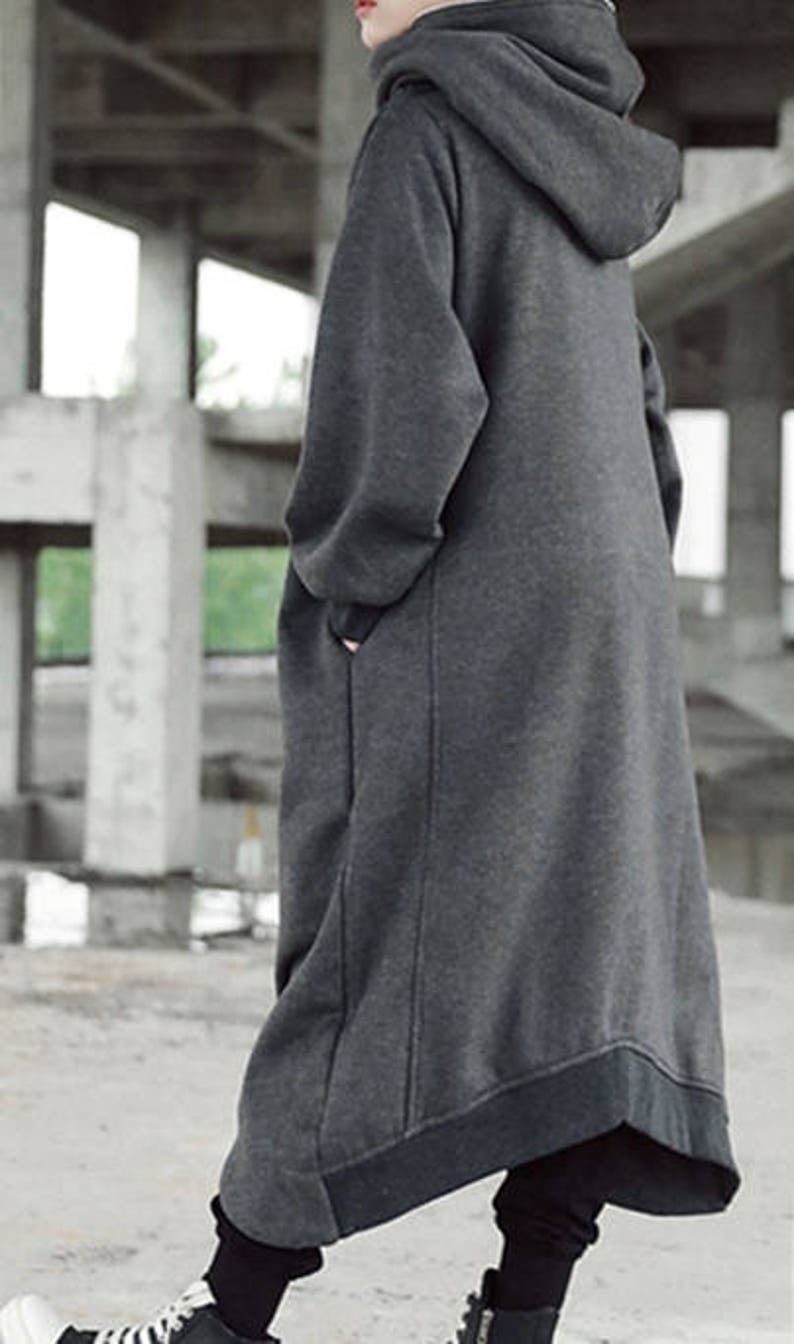 Asymmetric Overlong Oversized City Hooded Irregular Long Coat - Etsy