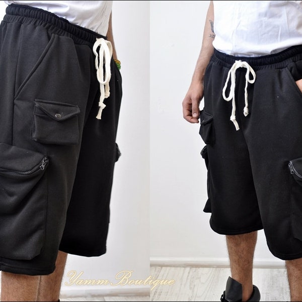 Men's Street Hip-hop Loose Multi-Bag Tooling Pocket Pants Shorts / Sports Shorts Tactical Cargo Short