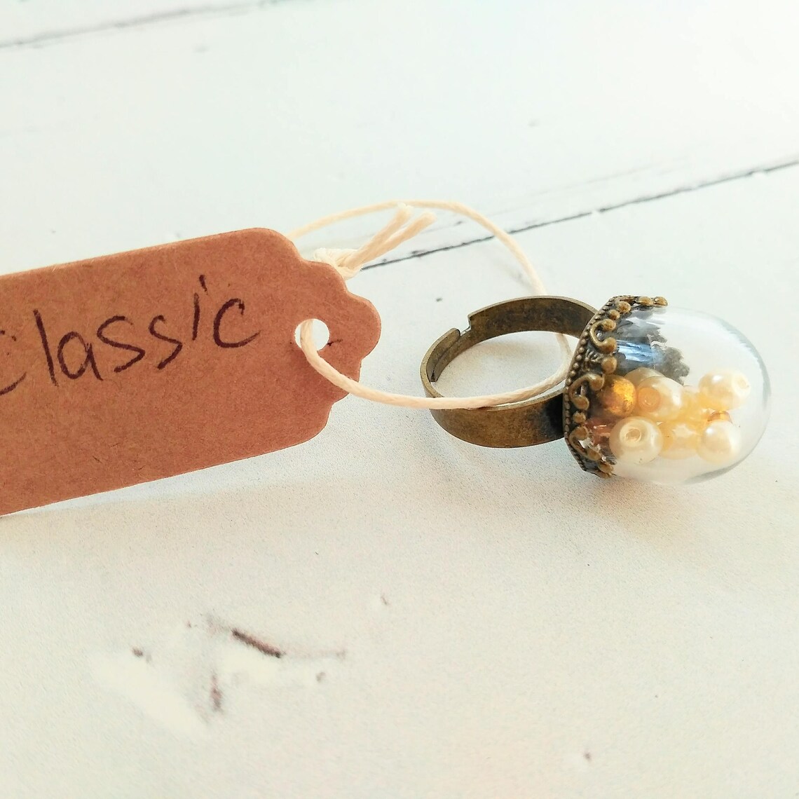 Fun ring Bling ring Fashion ring Cute ring Beads ring Etsy