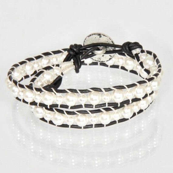 Chan Luu Pearl Bracelet Wrap Bracelets White Pearl Bracelet