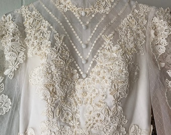 Vintage Kleinfeld Wedding Gown Dress White Fit & Flare Puff Sleeve Women's  4 - Etsy