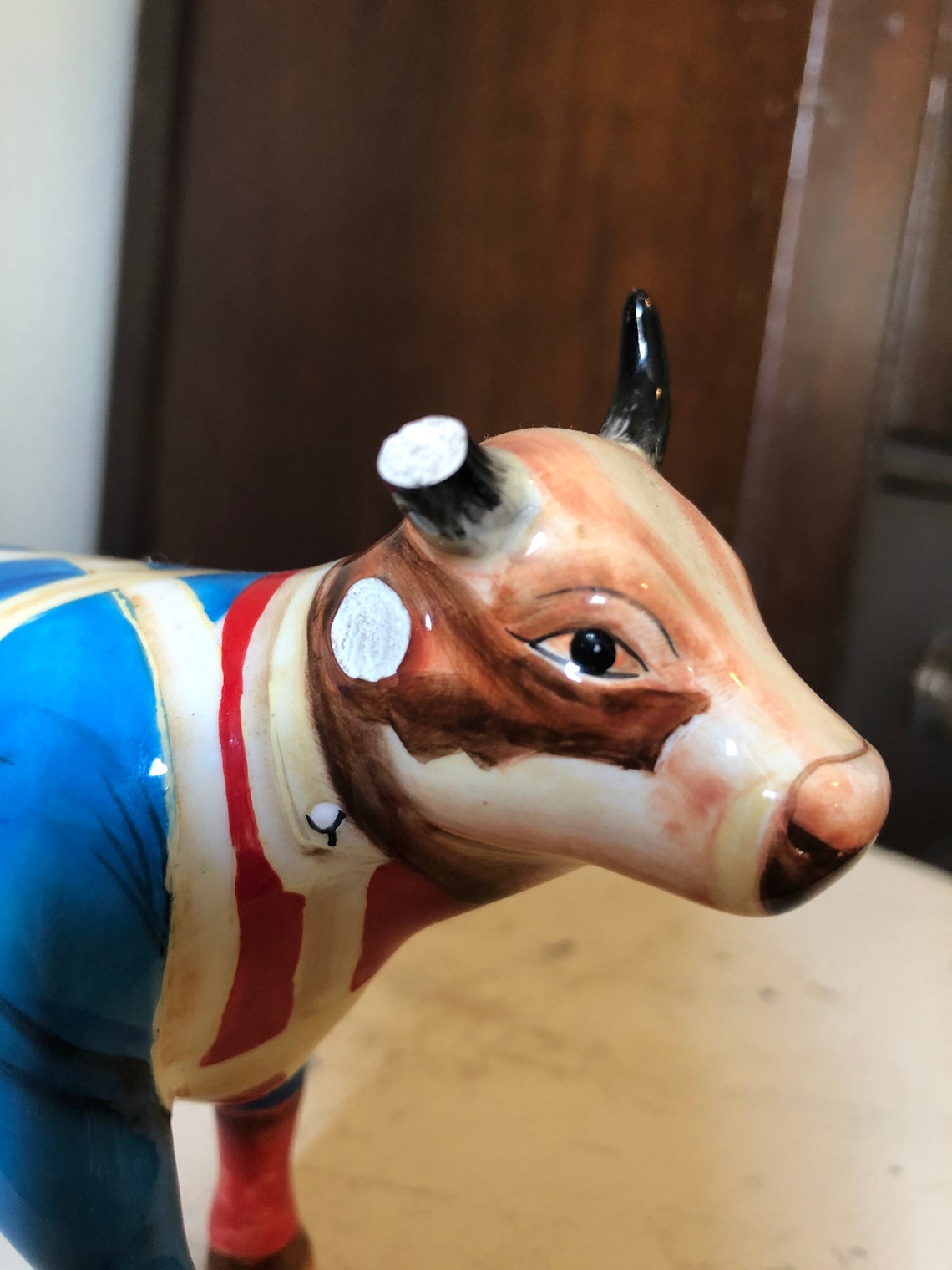 Broken Horn Ceramic Spanish Bull Etsy UK