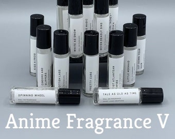 Anime Fragrances V | Dandy Lions Creations | Anime Perfume Cologne | Fandom Gift | Gifts for Geeks | Gifts Under 15 | Cosplay Prop | Otaku