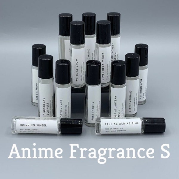 Anime Fragrances S | Dandy Lions Creations | Anime Perfume Cologne | Fandom Gift | Gifts for Geeks | Gifts Under 15 | Cosplay Prop | Otaku