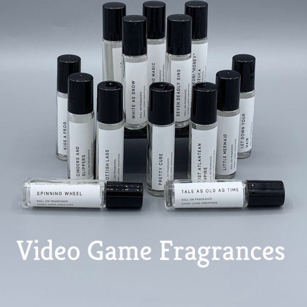 Video Game Fragrances | Dandy Lions Creations | Gamer | Geek Gifts | Gamer Gift | Cosplay Prop | Gifts Under 15 | Video Game Perfume Gaming