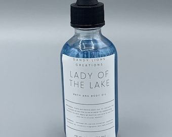 Lady of the Lake Bath and Body Oil | Dandy Lions Creations | Fantasy | Shimmer Oil | Massage Oil | King Arthur Sword in the Stone Body Serum