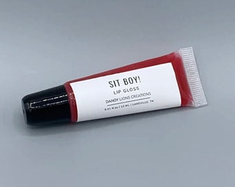 Sit Boy! Lip Gloss Collection 1- Anime Lip Gloss- Glitter Gloss- Vegan- Gifts for Geeks- Dandy Lions Creations- Lipgloss- Gamer Gift-