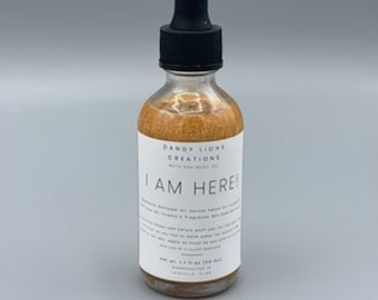 I Am Here! Bath and Body Oil | Dandy Lions Creations | Shimmer Oil | Anime | Anime Gifts | Massage Oil | Otaku | Body Serum After Shower Oil
