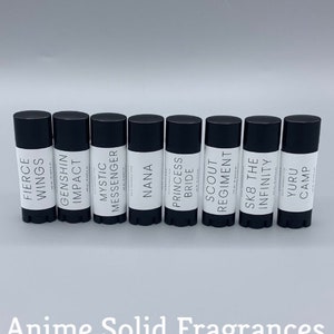 Anime Solid Perfume Cologne- Solid Fragrance Stick- Anime- Gaming- Fantasy- Perfume Stick- Moisturizing Perfume- Travel- Gifts Under 10