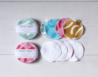 Organic Bamboo Facial Rounds // Washable Face Wipes // Zero Waste // Makeup Rounds