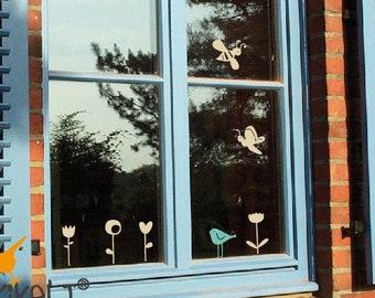 Frühling Fenstertattoo Fensteraufkleber Wandtattoo