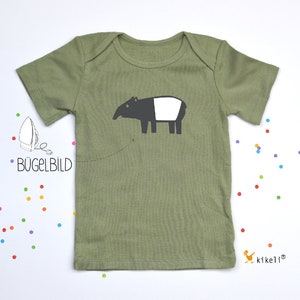 Tapir Ironing Picture Press Application Sticker Textile Sticker Animal Motif Flock Film DIY Kids T-Shirt