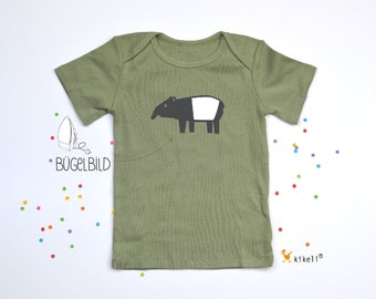 Tapir Bügelbild Aufbügler Applikation Sticker Textilaufkleber Tiermotiv Flockfolie DIY Kinder T-Shirt