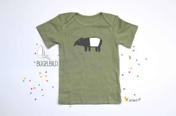 Tapir Bügelbild Aufbügler Applikation Sticker Textilaufkleber Tiermotiv Flockfolie DIY Kinder T-Shirt